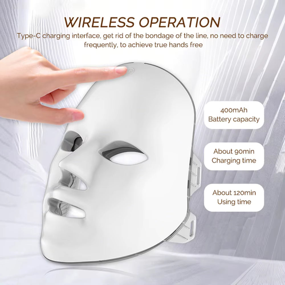 Wireless LED Mask 7 Color LED Face