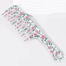 Floral Wide-Tooth Detangling Comb