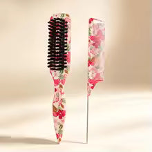 Floral Edge Control & Sleek Styling Brush