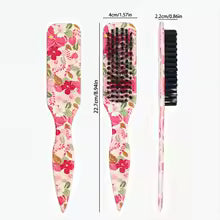 Floral Edge Control & Sleek Styling Brush