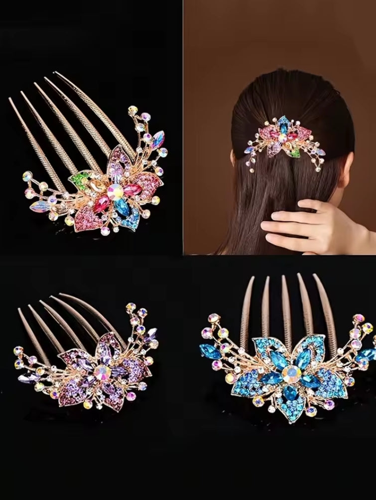 Crystal Flower Hair Sticker