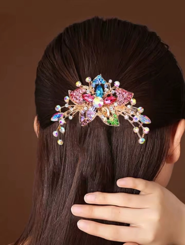 Crystal Flower Hair Sticker