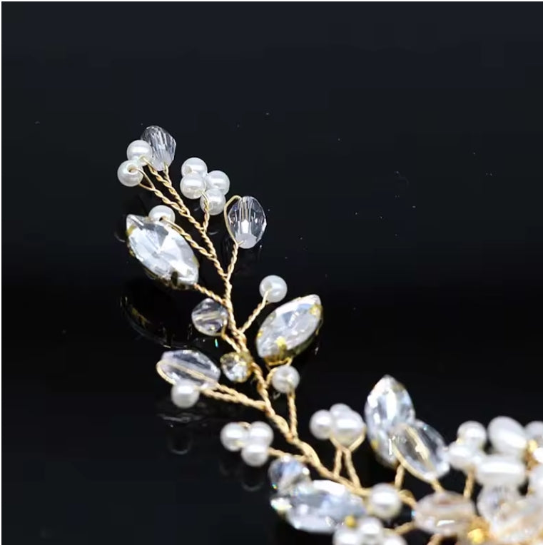 Crystal Pearl Hair Comb