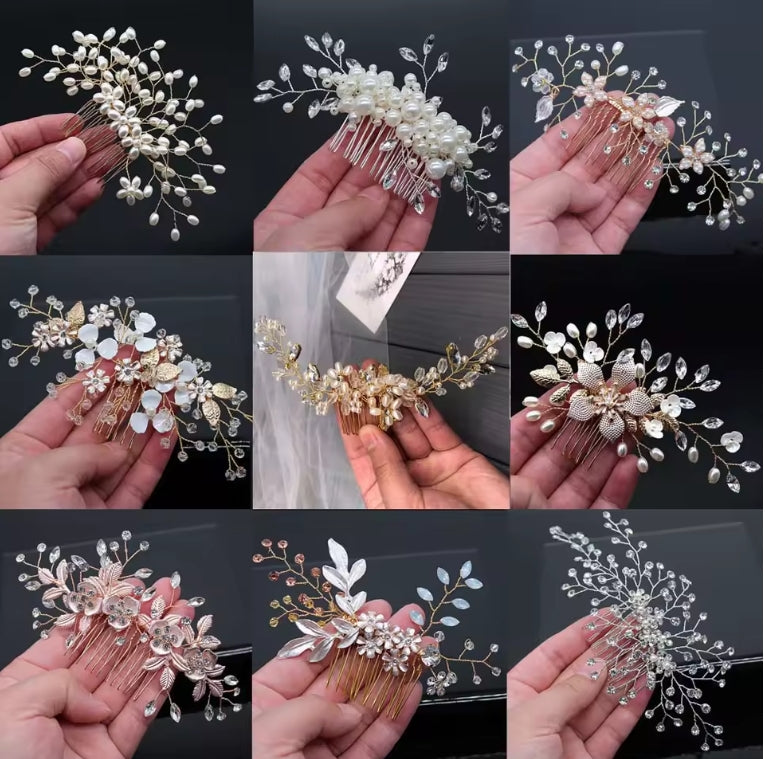 Crystal Pearl Hair Comb