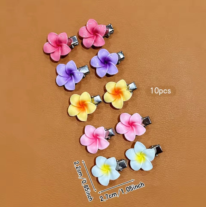 Colorful Flower Hair Clips