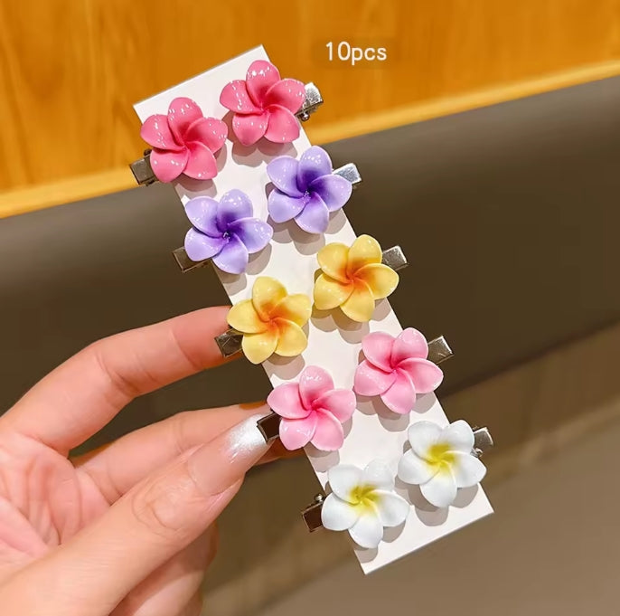 Colorful Flower Hair Clips