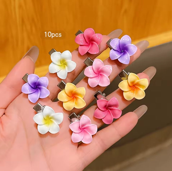 Colorful Flower Hair Clips