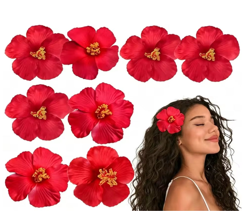 Caribbean Flower Hair Clips