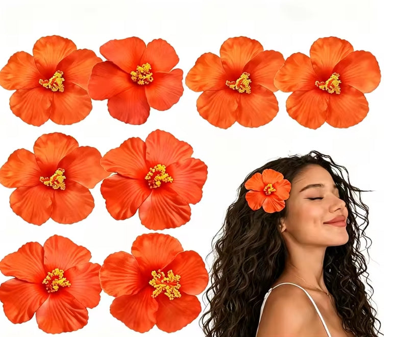 Caribbean Flower Hair Clips