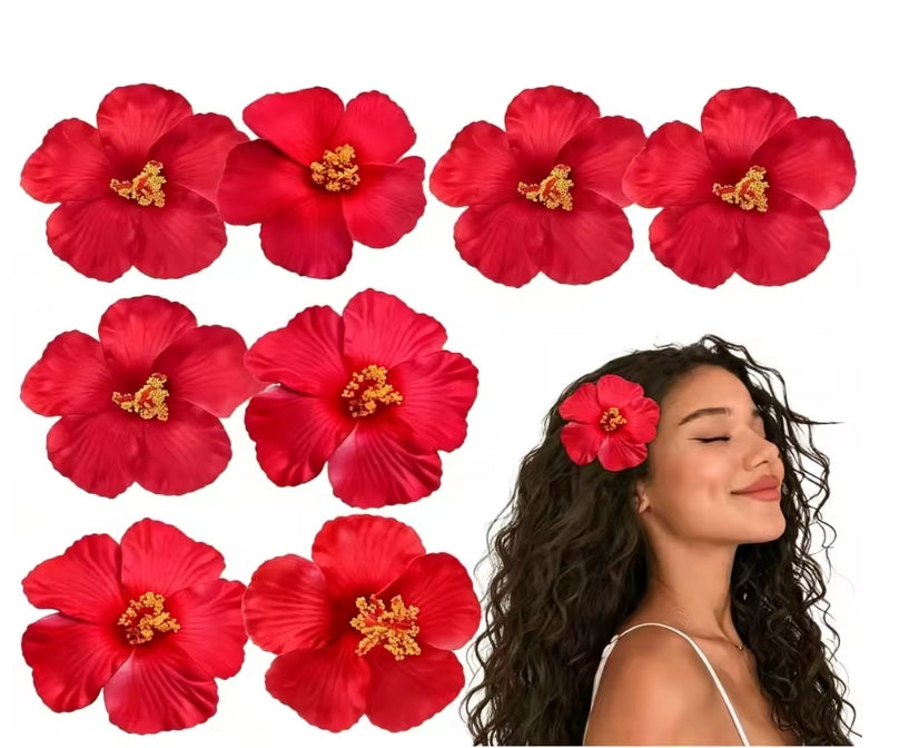 Caribbean Flower Hair Clips