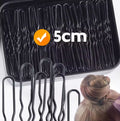 Black Wave U-Shaped Bobby Pins