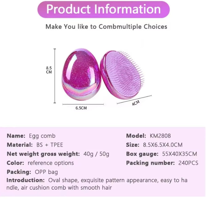 Egg-Shaped Detangling Scalp Massage Brush