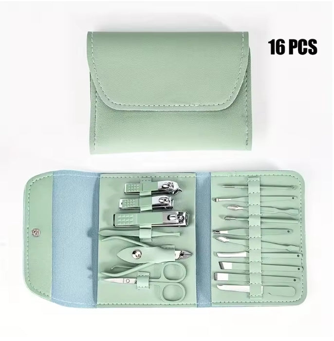 16-Piece Manicure & Pedicure Set with Travel Case