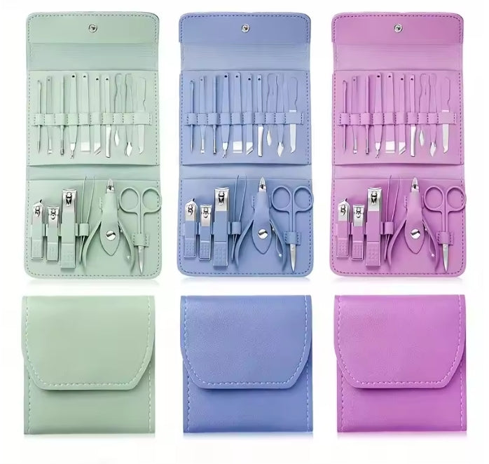 16-Piece Manicure & Pedicure Set with Travel Case