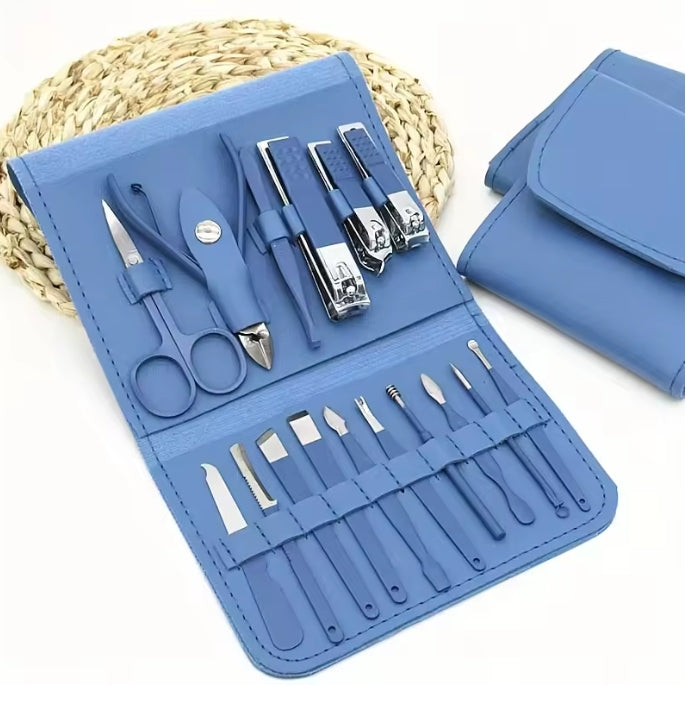 16-Piece Manicure & Pedicure Set with Travel Case