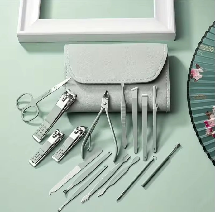 16-Piece Manicure & Pedicure Set with Travel Case