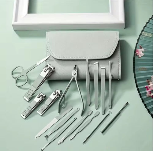 16-Piece Manicure & Pedicure Set with Travel Case