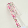 Floral Wide-Tooth Detangling Hair Comb