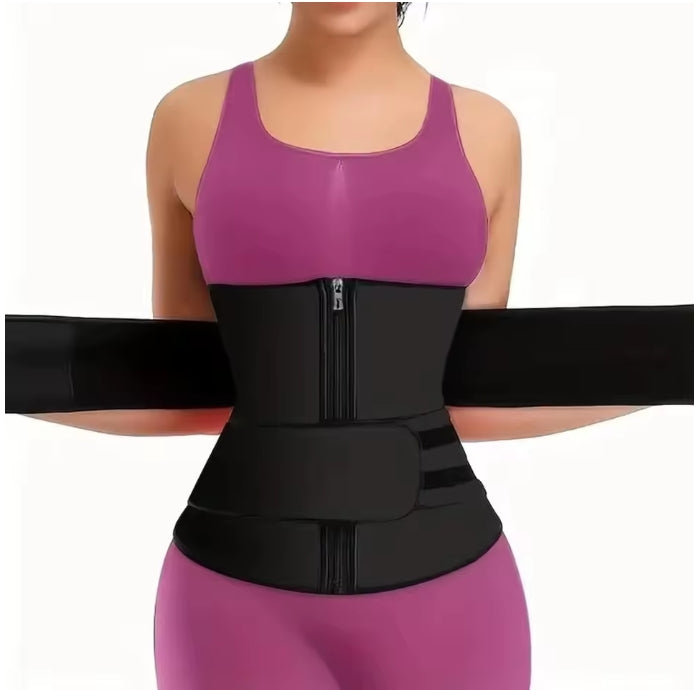 Waist Trainer & Sweat Trimmer Belt – Slimming Body Shaper