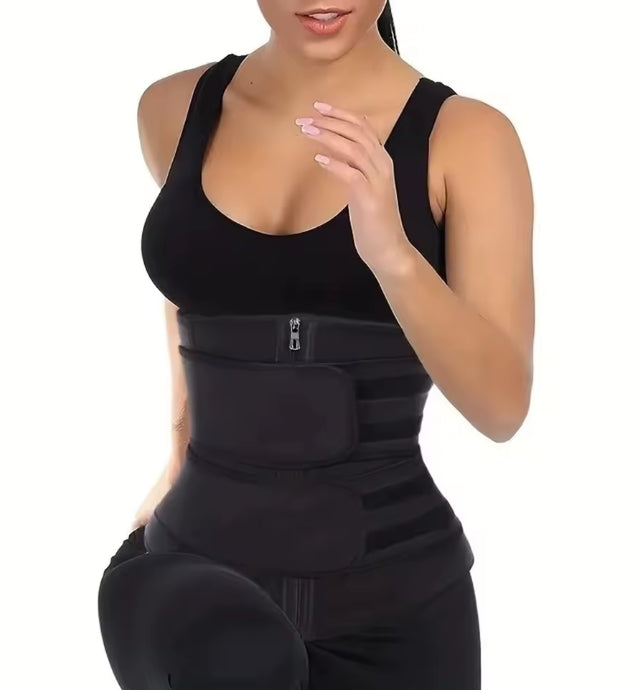 Waist Trainer & Sweat Trimmer Belt – Slimming Body Shaper