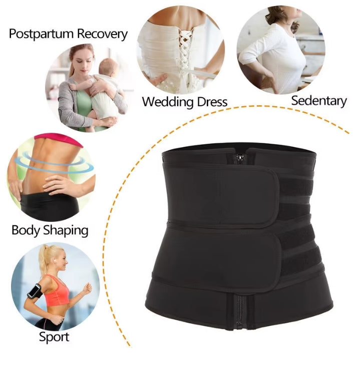 Waist Trainer & Sweat Trimmer Belt – Slimming Body Shaper