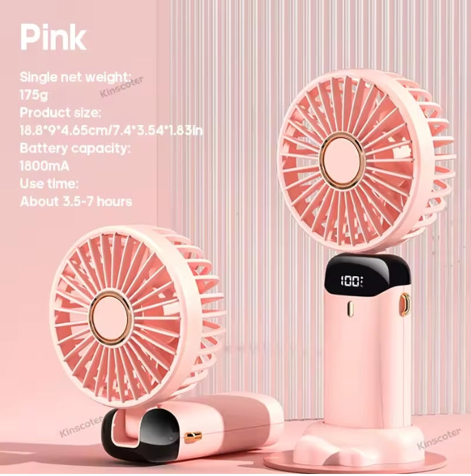Portable Neck Fan with Phone Stand