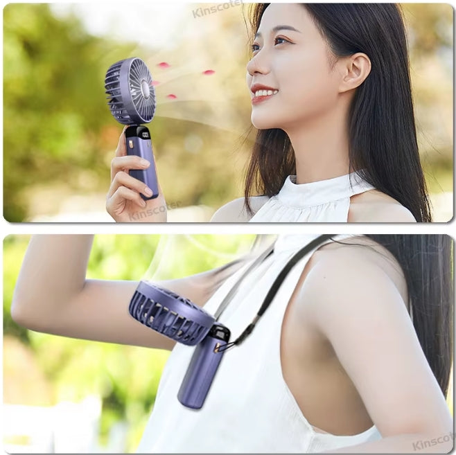 Portable Neck Fan with Phone Stand