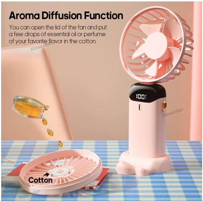 Portable Neck Fan with Phone Stand