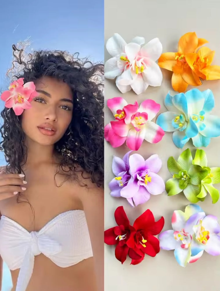 Hibiscus Flower Hair Clips