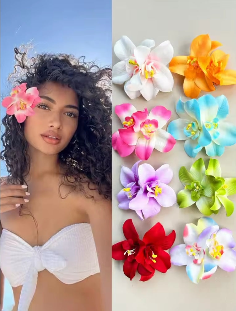 Hibiscus Flower Hair Clips