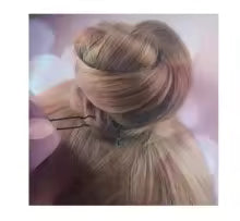 Black Wave U-Shaped Bobby Pins