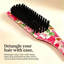 Floral Edge Control & Sleek Styling Brush